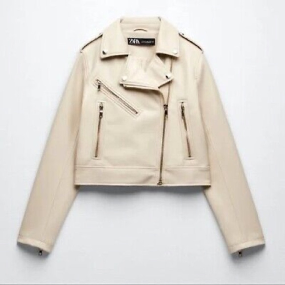 Zara Faux Leather Biker Jacket